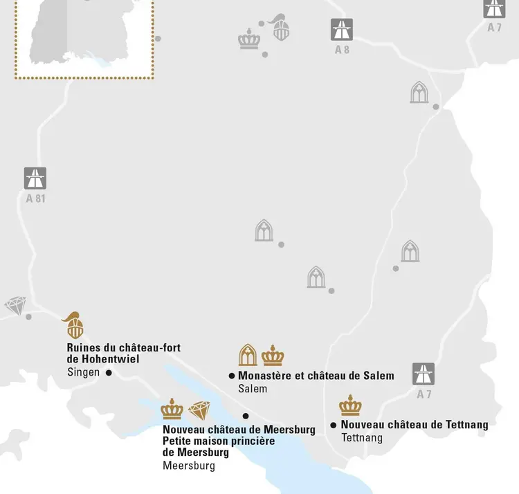 Visuel des Staatliche Schlösser und Gärten Baden-Württemberg, Illustration JUNG:Kommunikation Lac de Constance