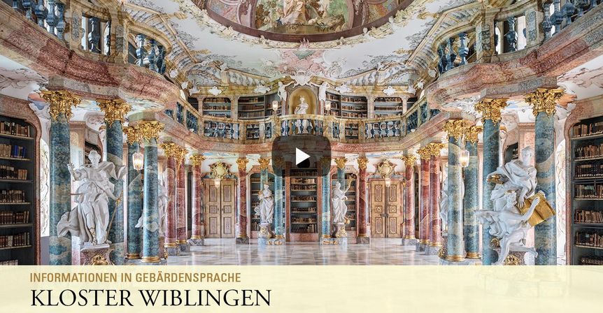 Startbildschirm des Filmes "Kloster Wiblingen: Informationen in Gebärdensprache"
